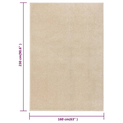 Vloerkleed kortpolig 160x230 cm beige