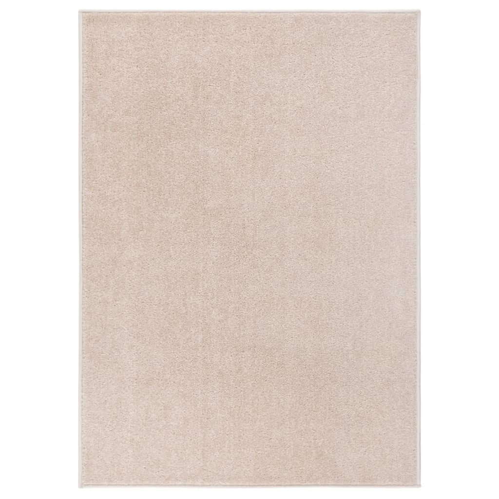 Vloerkleed kortpolig 120x170 cm donkerbeige