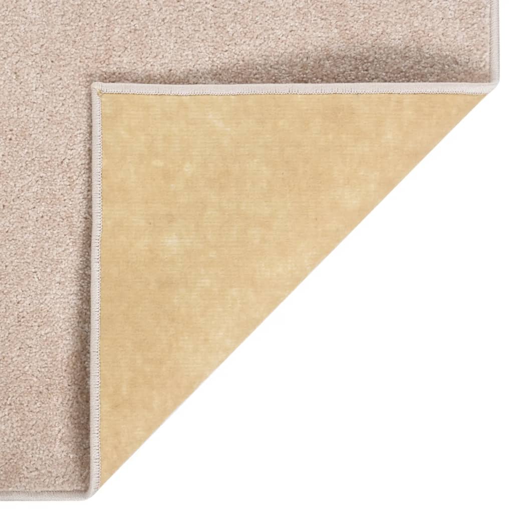 Vloerkleed kortpolig 120x170 cm donkerbeige