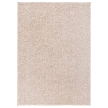 Vloerkleed kortpolig 140x200 cm donkerbeige