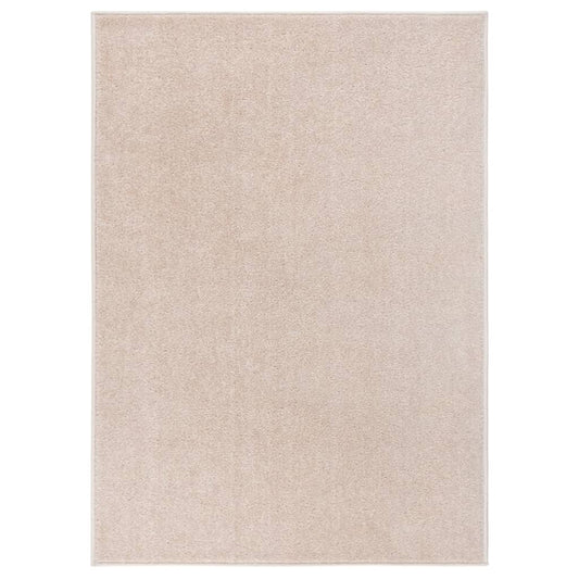 Vloerkleed kortpolig 140x200 cm donkerbeige