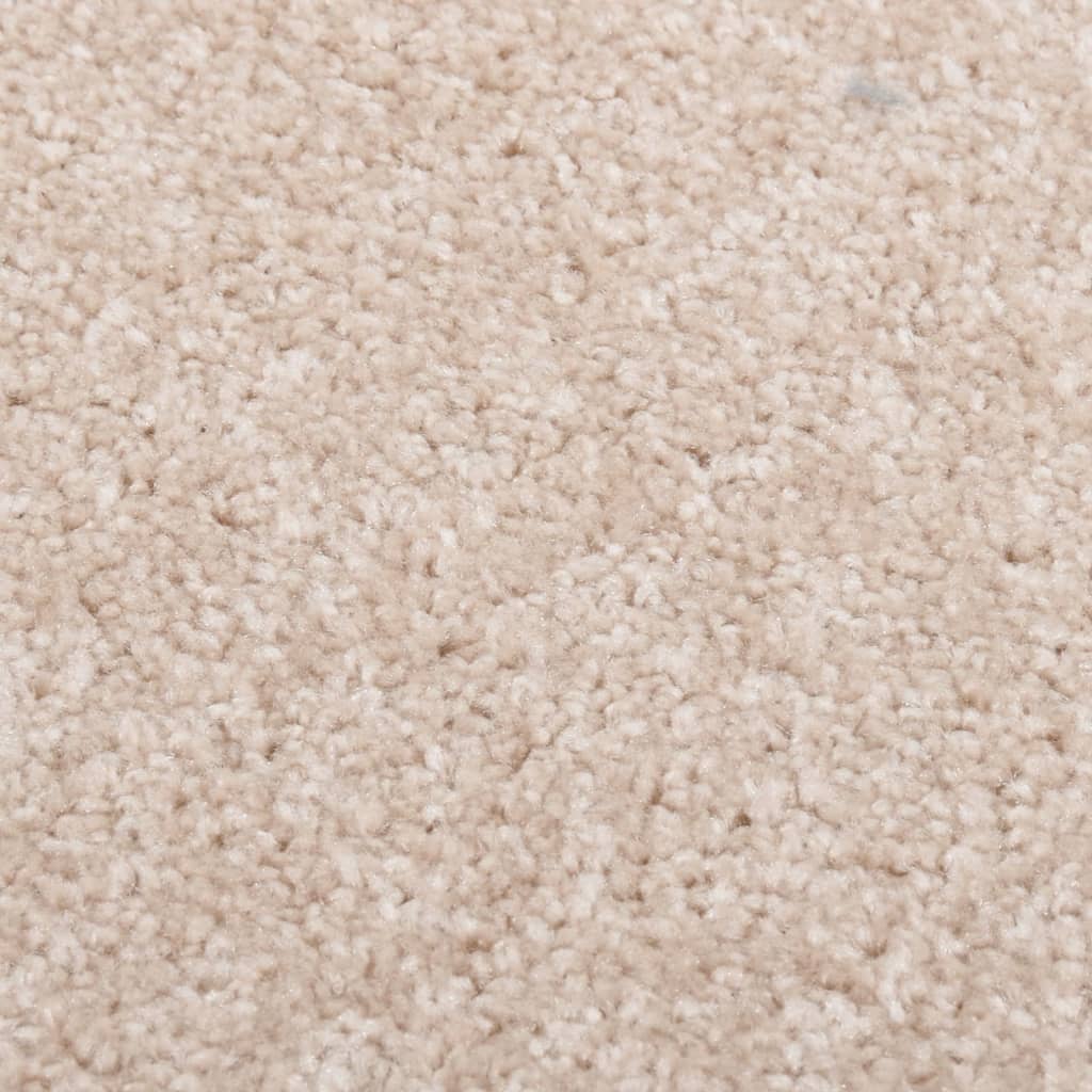 Vloerkleed kortpolig 140x200 cm donkerbeige