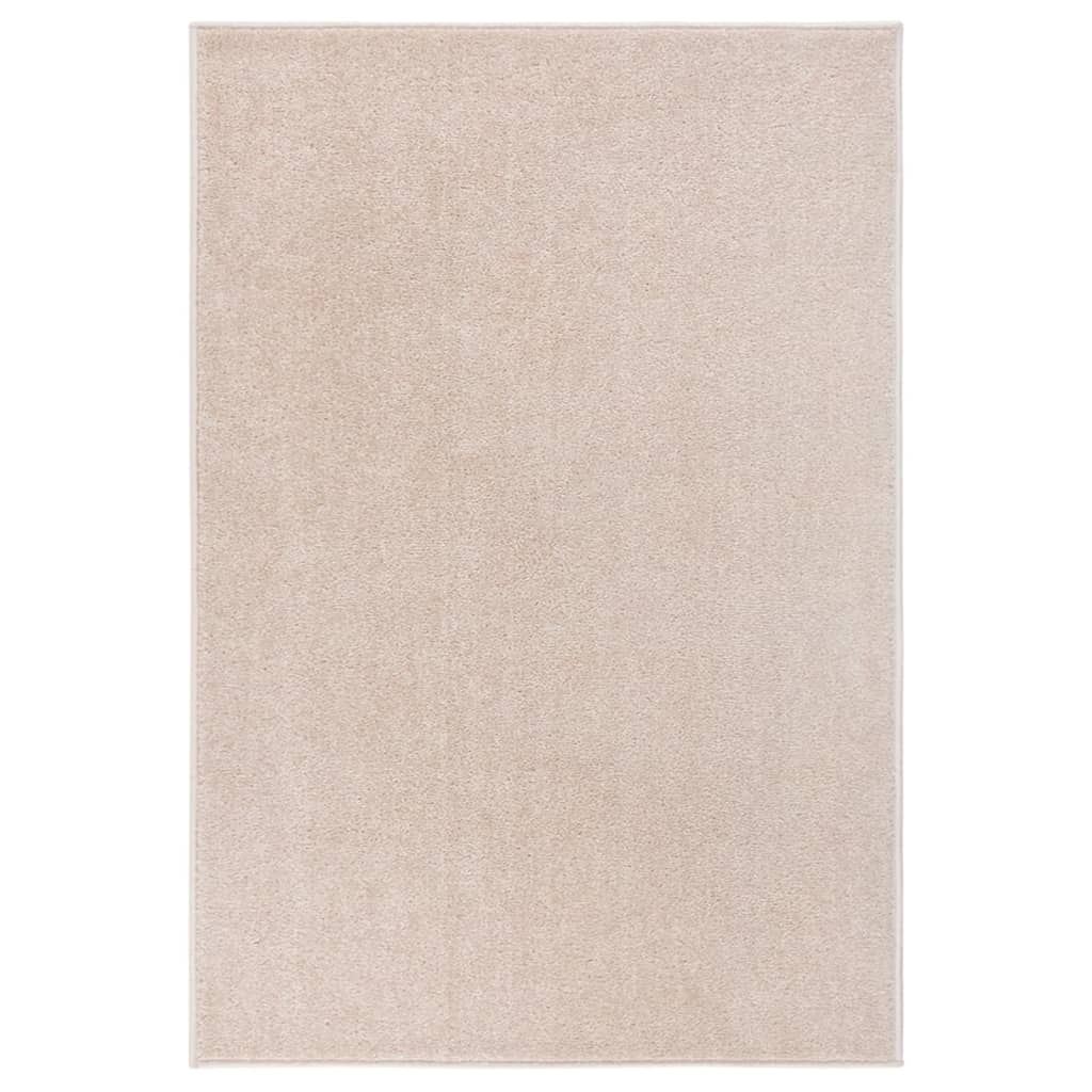 Vloerkleed kortpolig 160x230 cm donkerbeige