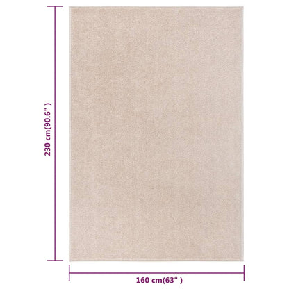 Vloerkleed kortpolig 160x230 cm donkerbeige