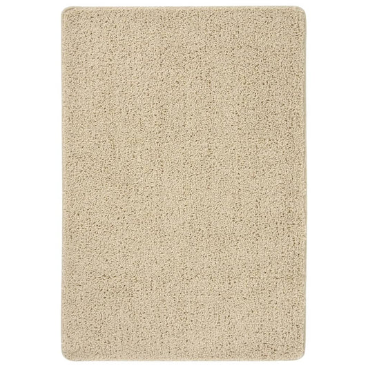 Vloerkleed shaggy anti-slip 120x170 cm crèmekleurig