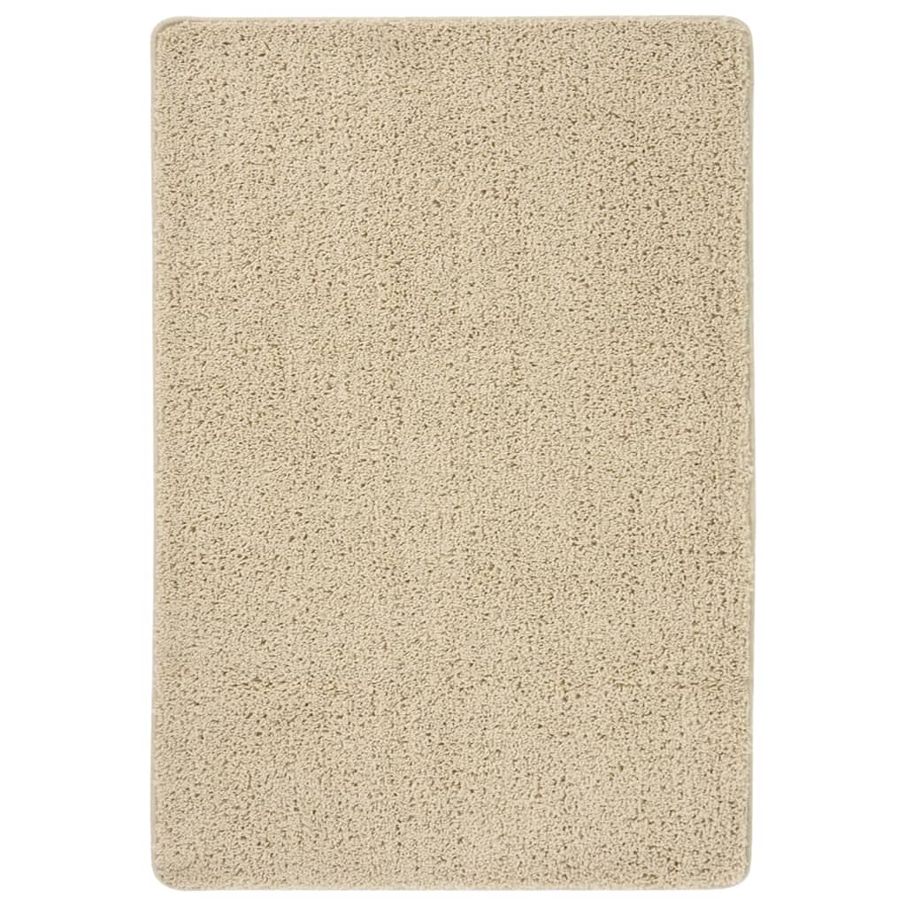 Vloerkleed shaggy anti-slip 160x230 cm crèmekleurig