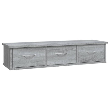 Wandkast 88x26x18,5 cm bewerkt hout grijs sonoma eikenkleurig