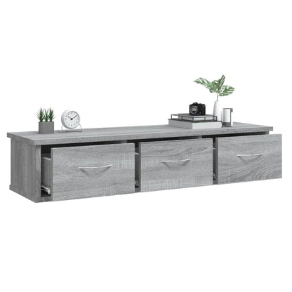 Wandkast 88x26x18,5 cm bewerkt hout grijs sonoma eikenkleurig