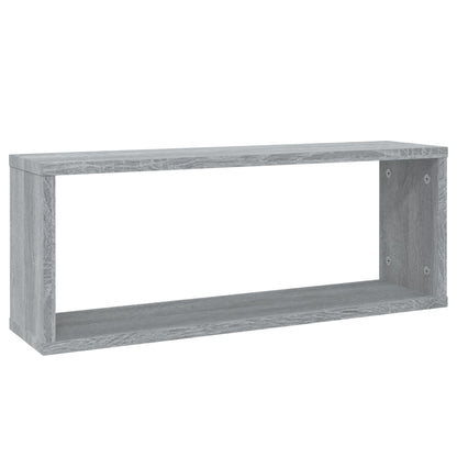 Wandschappen kubus 4 st 60x15x23 cm bewerkt hout grijs sonoma