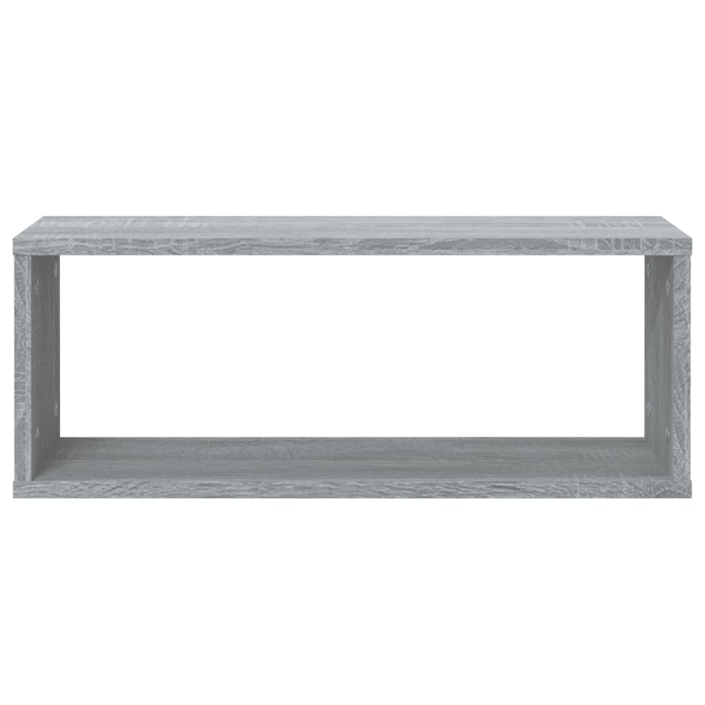 Wandschappen kubus 4 st 60x15x23 cm bewerkt hout grijs sonoma