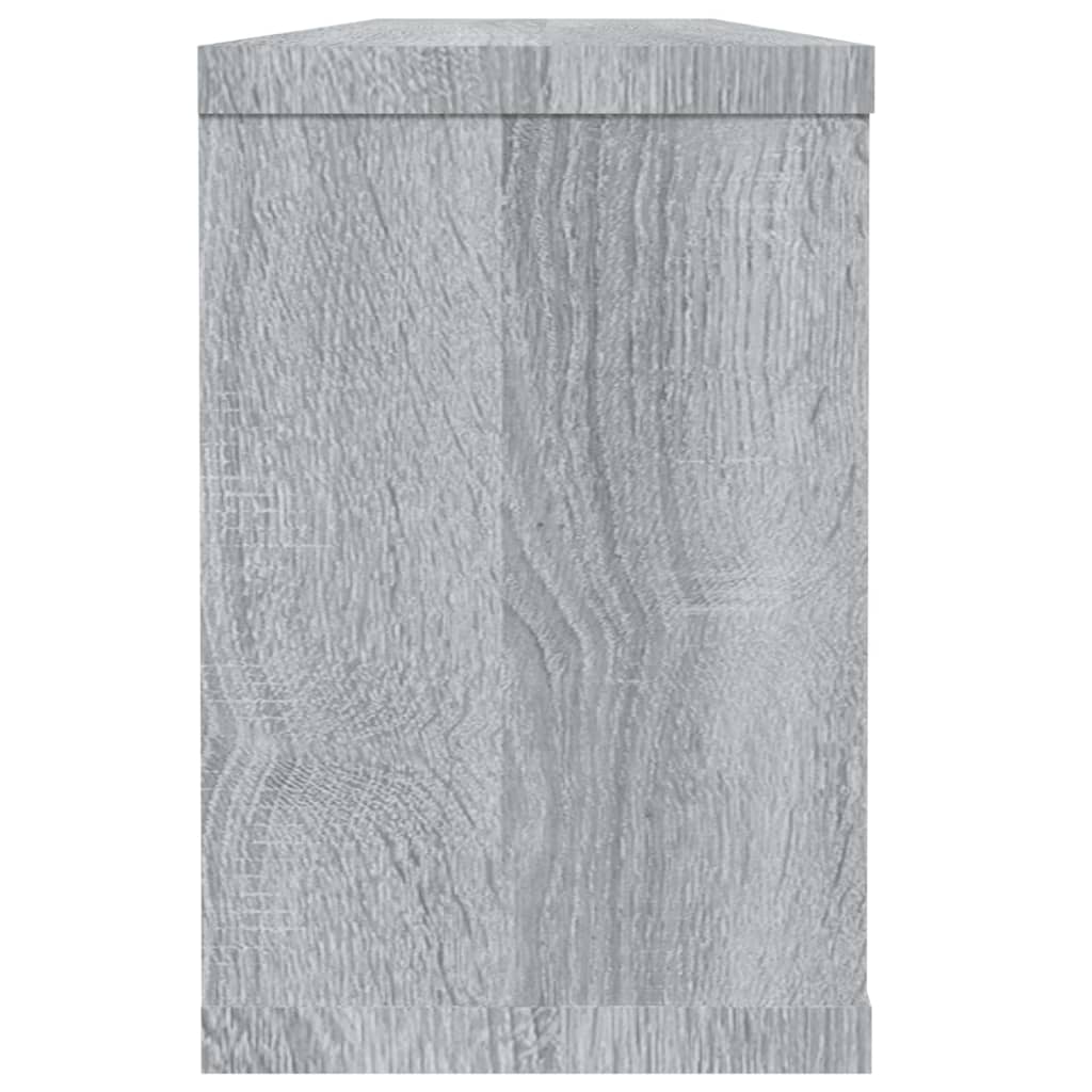 Wandschappen kubus 4 st 60x15x23 cm bewerkt hout grijs sonoma