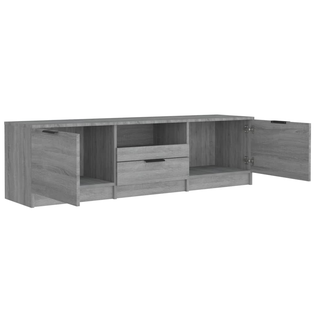 Tv-meubel 140x35x40 cm bewerkt hout grijs sonoma eikenkleurig