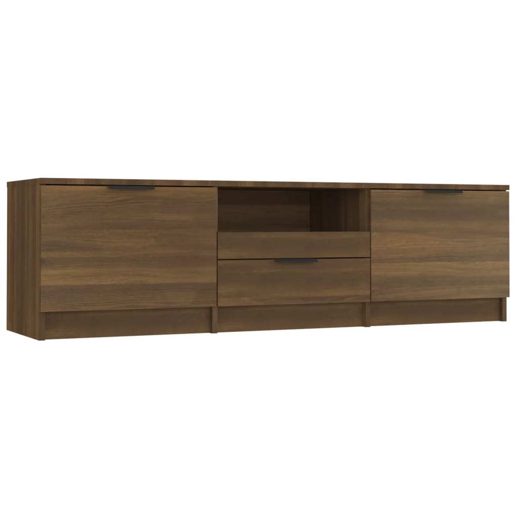 Tv-meubel 140x35x40 cm bewerkt hout bruin eikenkleur