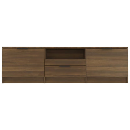 Tv-meubel 140x35x40 cm bewerkt hout bruin eikenkleur