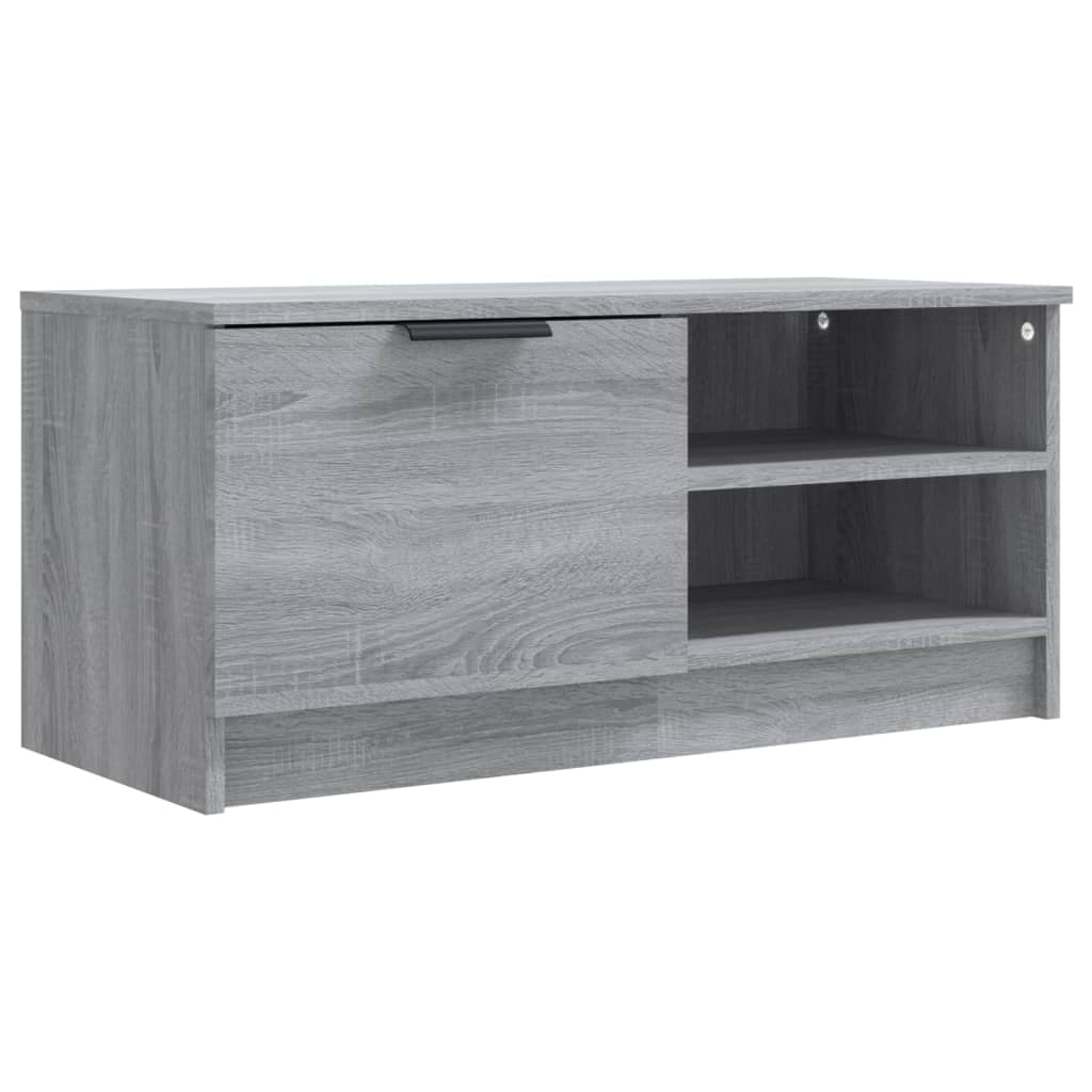 Tv-meubel 80x35x36,5 cm bewerkt hout grijs sonoma eikenkleurig