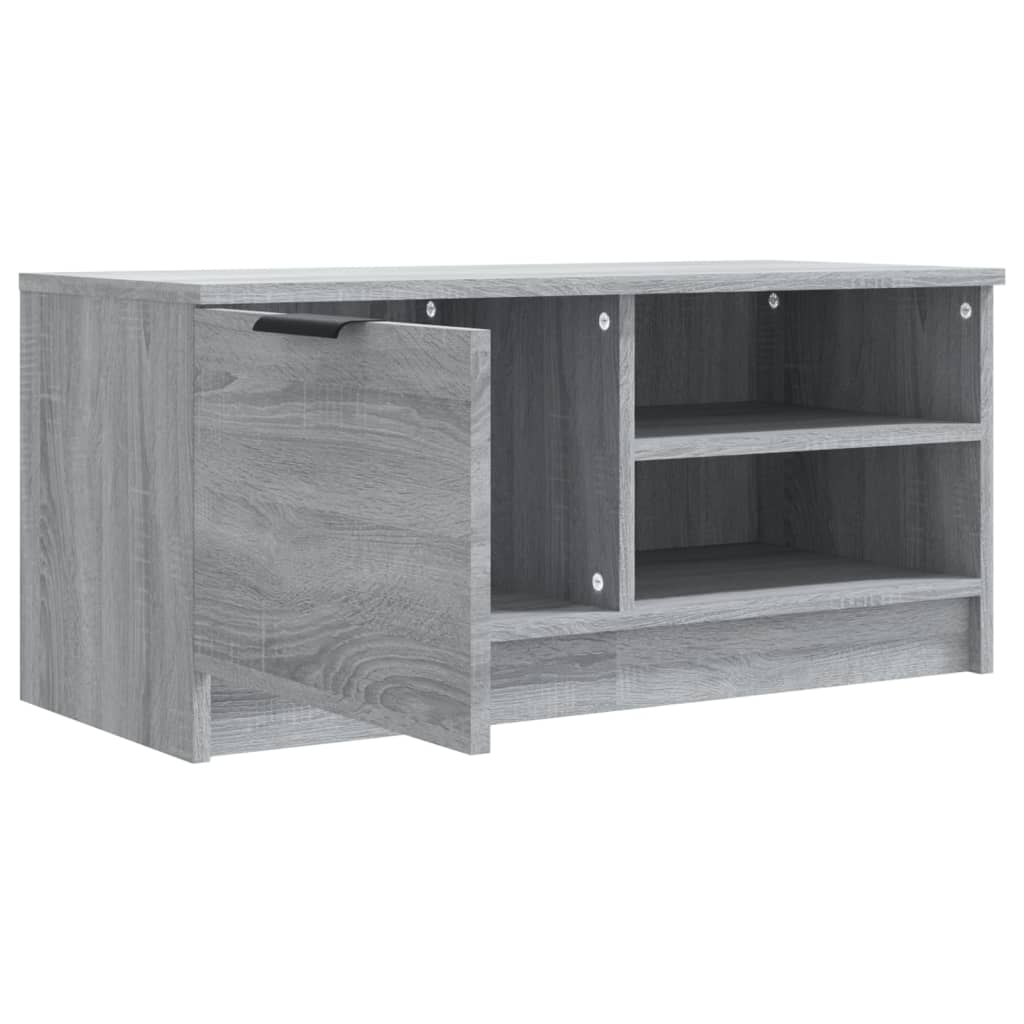 Tv-meubel 80x35x36,5 cm bewerkt hout grijs sonoma eikenkleurig