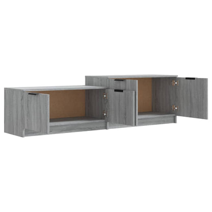 Tv-meubel 158,5x36x45 cm bewerkt hout grijs sonoma eikenkleurig