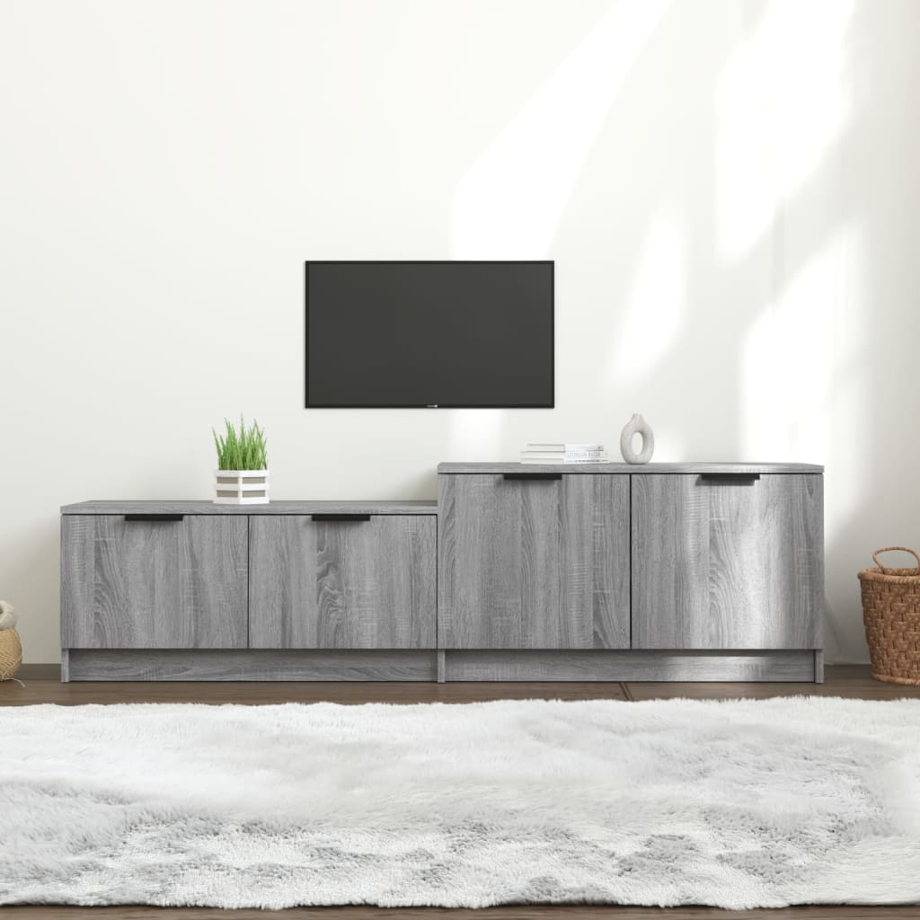 Tv-meubel 158,5x36x45 cm bewerkt hout grijs sonoma eikenkleurig