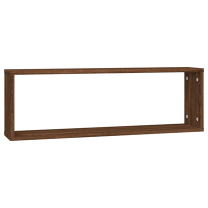 Wandschappen kubus 4 st 80x15x26,5 cm hout bruin eikenkleur