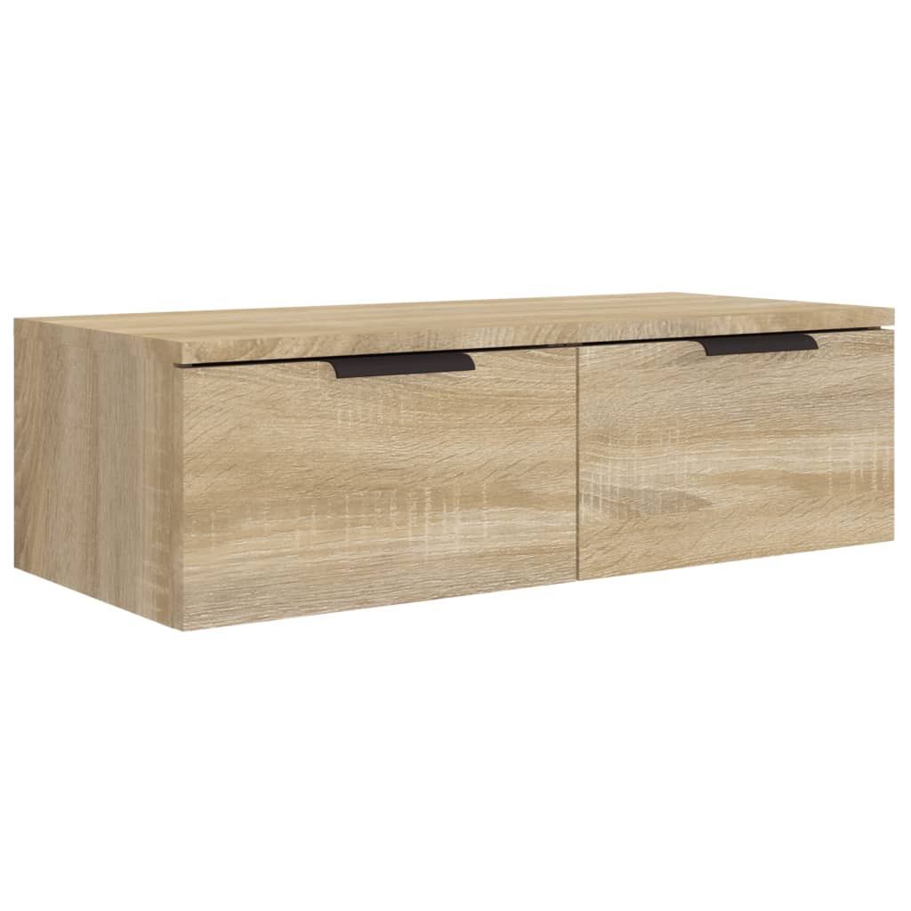 Wandkast 68x30x20 cm bewerkt hout sonoma eikenkleurig