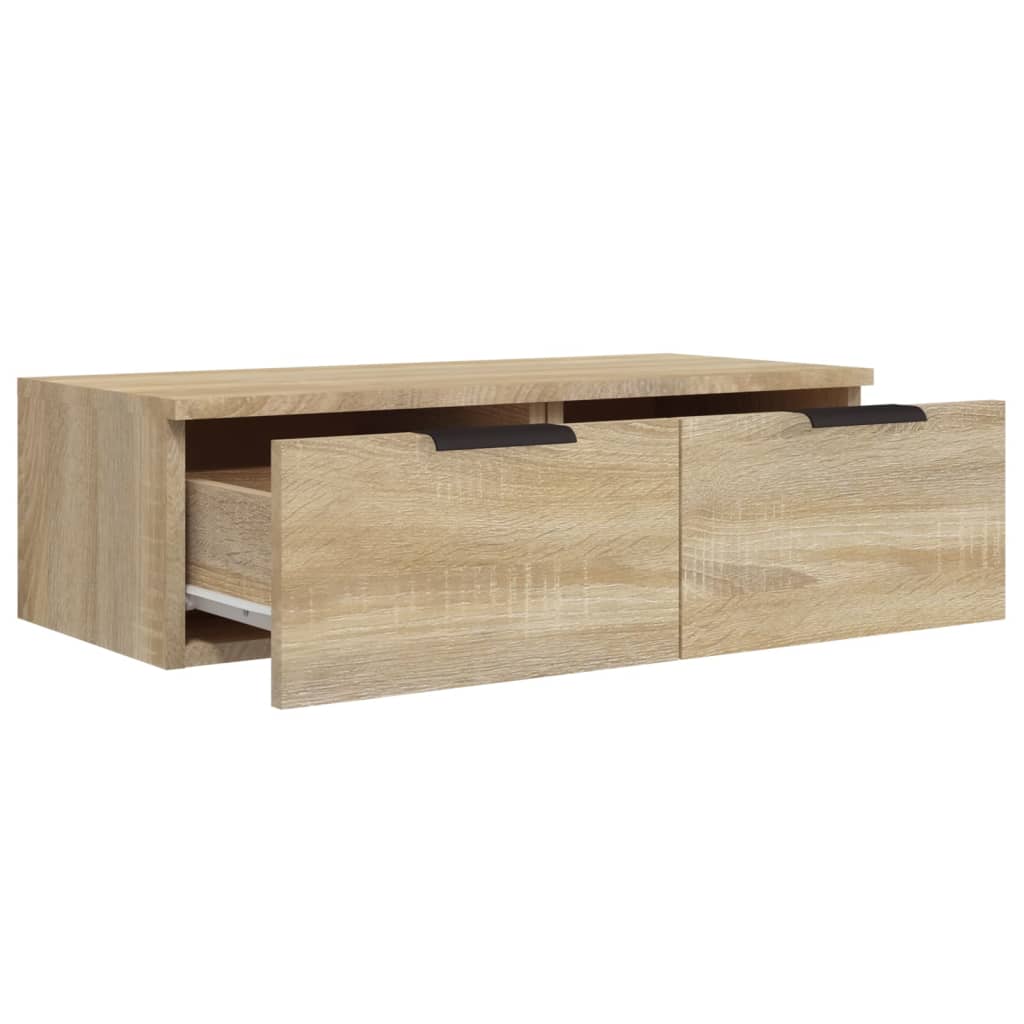 Wandkast 68x30x20 cm bewerkt hout sonoma eikenkleurig