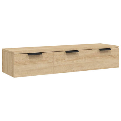 Wandkast 102x30x20 cm bewerkt hout sonoma eikenkleurig