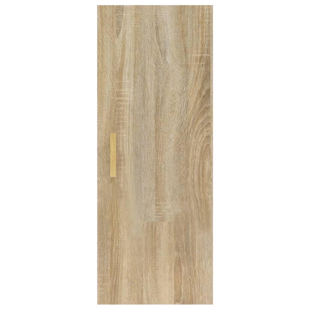 Wandkast 34,5x34x90 cm bewerkt hout sonoma eikenkleurig