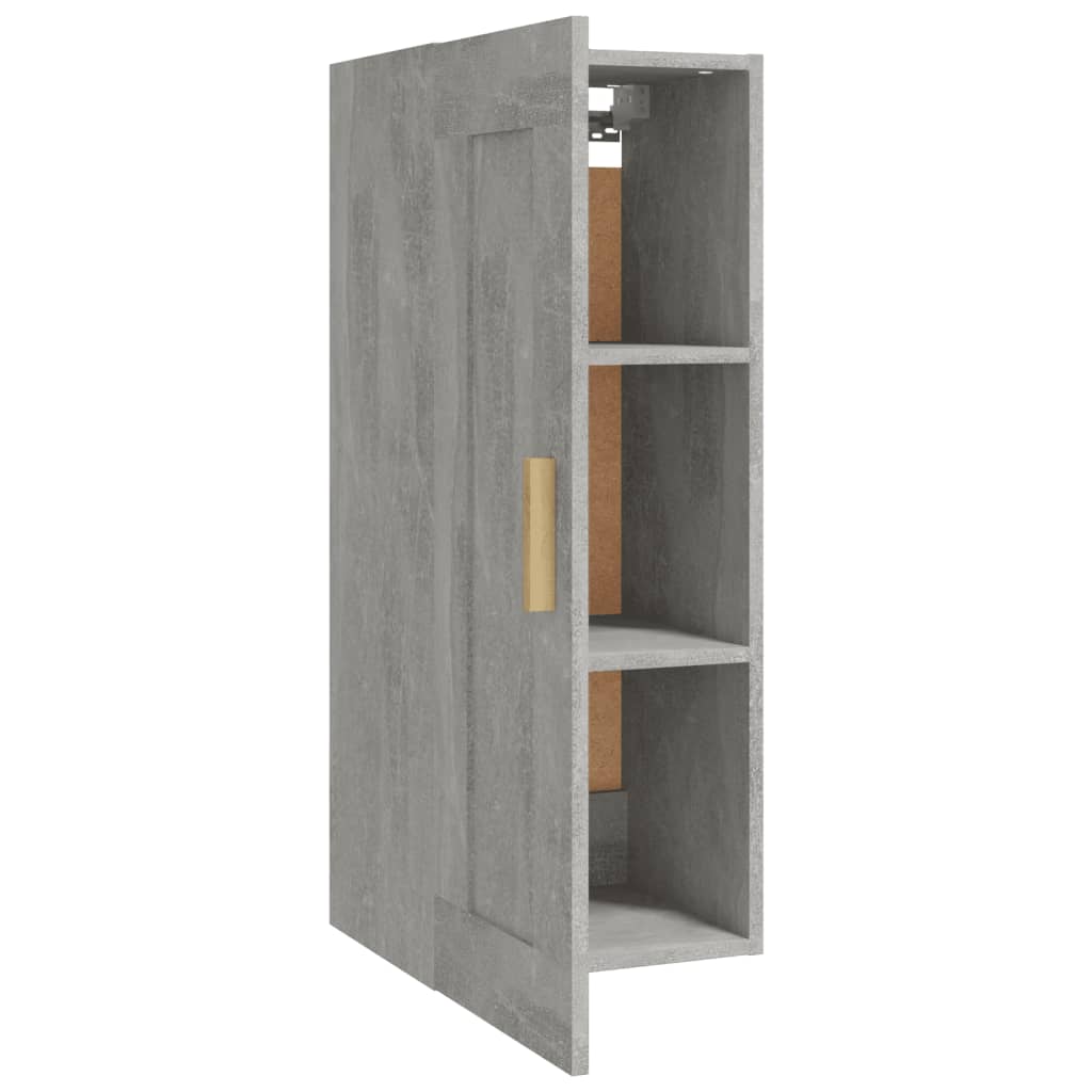 Wandkast 35x34x90 cm bewerkt hout betongrijs