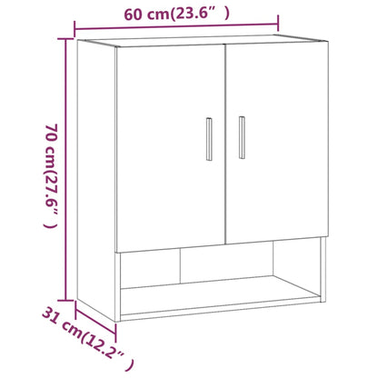 Wandkast 60x31x70 cm bewerkt hout betongrijs