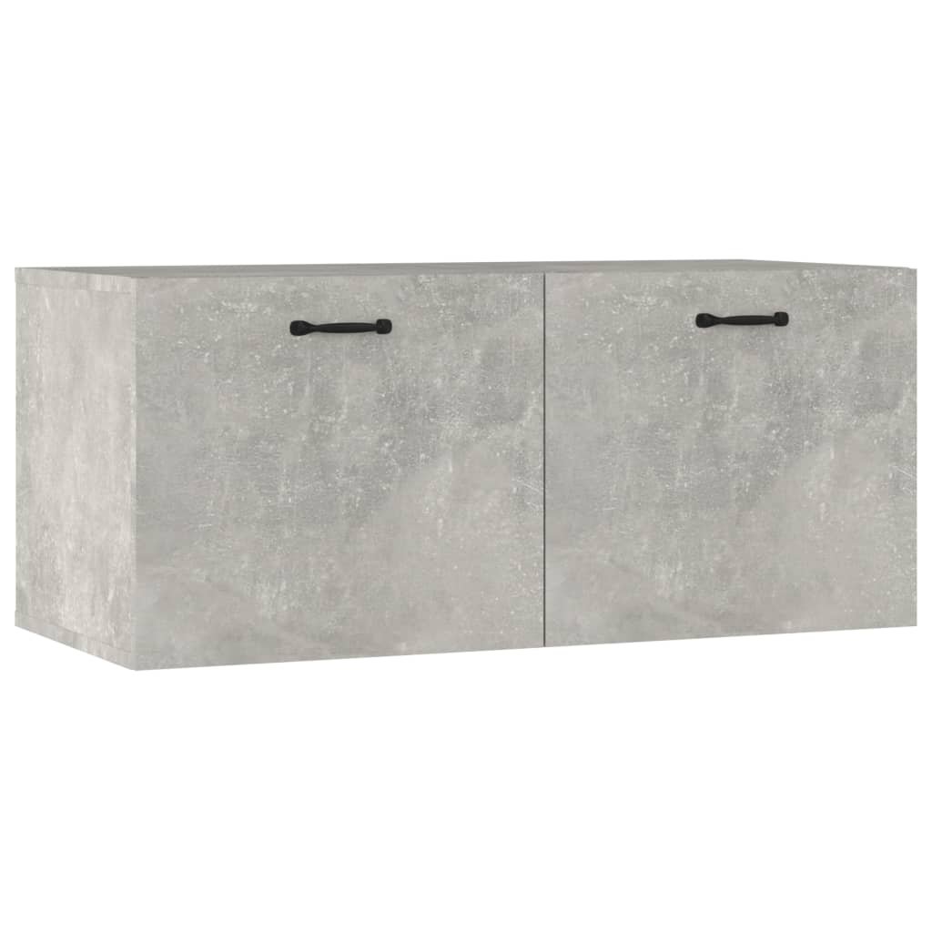 Wandkast 80x36,5x35 cm bewerkt hout betongrijs