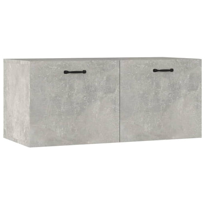 Wandkast 80x36,5x35 cm bewerkt hout betongrijs