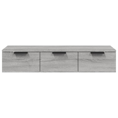 Wandkast 102x30x20 cm bewerkt hout grijs sonoma eikenkleurig