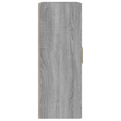 Wandkast 69,5x32,5x90 cm bewerkt hout grijs sonoma eikenkleurig