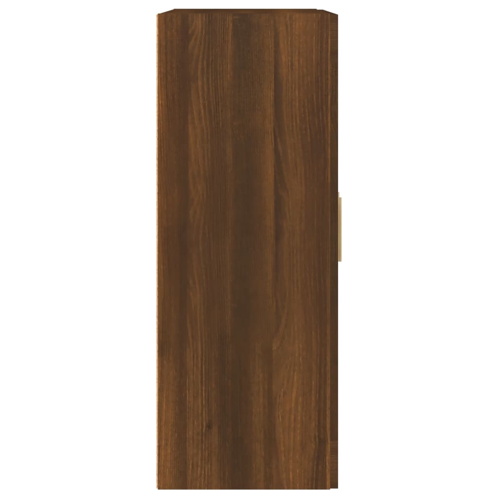 Wandkast 69,5x32,5x90 cm bewerkt hout bruin eikenkleur