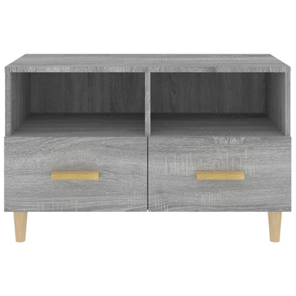 Tv-meubel 80x36x50 cm bewerkt hout grijs sonoma eikenkleurig