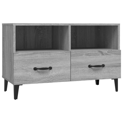 Tv-meubel 80x36x50 cm bewerkt hout grijs sonoma eikenkleurig