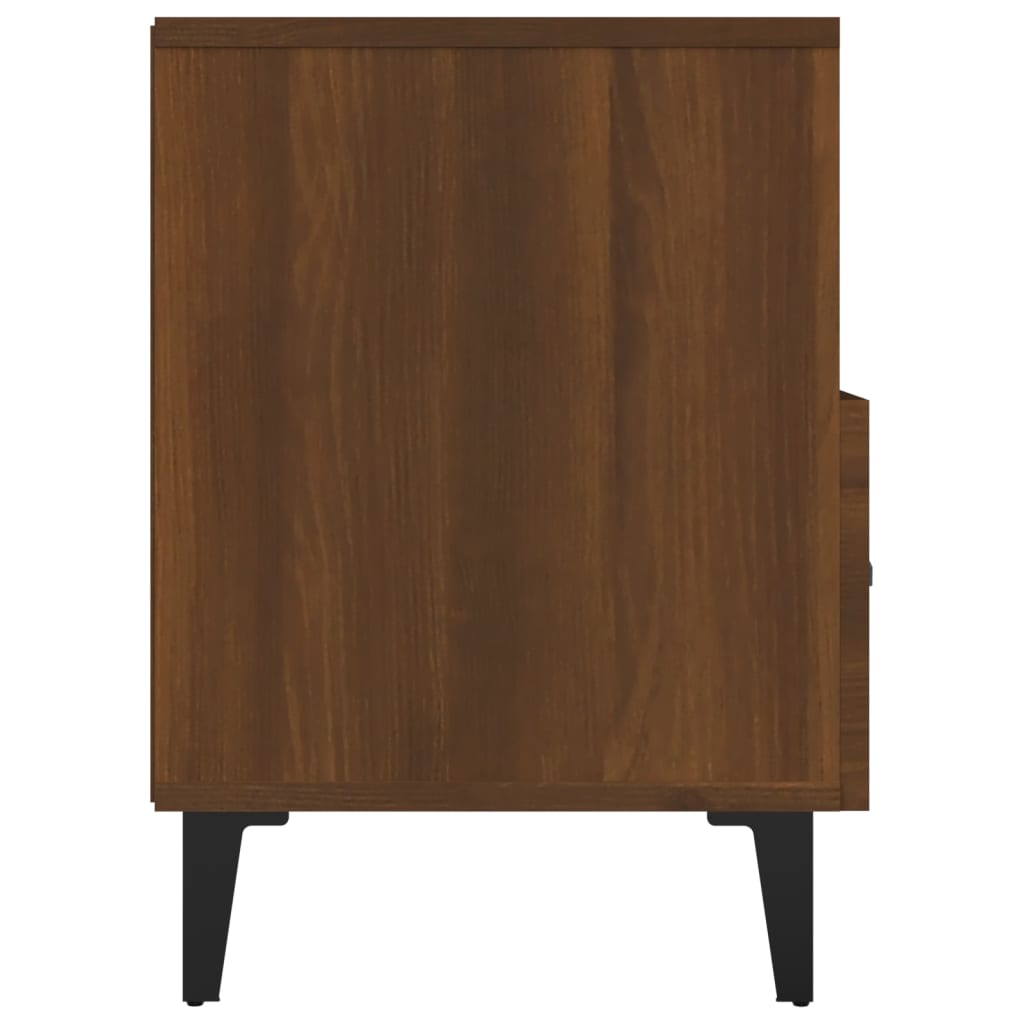 Tv-meubel 80x36x50 cm bewerkt hout bruin eikenkleur