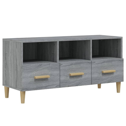 Tv-meubel 102x36x50 cm bewerkt hout grijs sonoma eikenkleurig