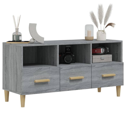 Tv-meubel 102x36x50 cm bewerkt hout grijs sonoma eikenkleurig