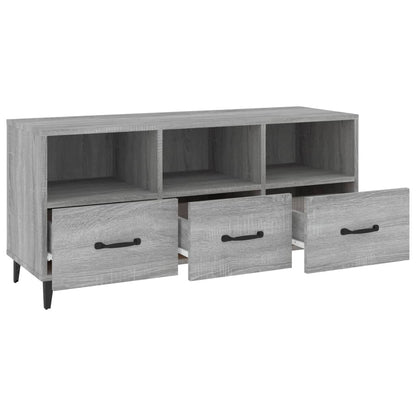 Tv-meubel 102x35x50 cm bewerkt hout grijs sonoma eikenkleurig