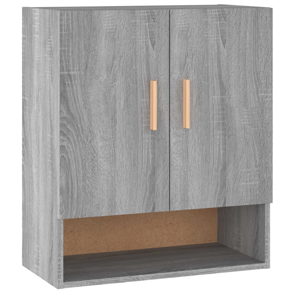 Wandkast 60x31x70 cm bewerkt hout grijs sonoma eikenkleurig