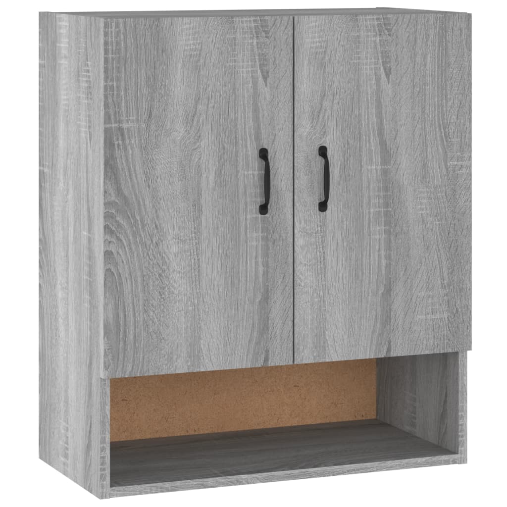 Wandkast 60x31x70 cm bewerkt hout grijs sonoma eikenkleurig