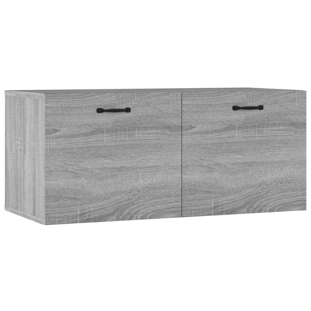 Wandkast 80x36,5x35 cm bewerkt hout grijs sonoma eikenkleurig