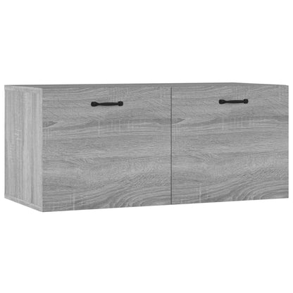 Wandkast 80x36,5x35 cm bewerkt hout grijs sonoma eikenkleurig