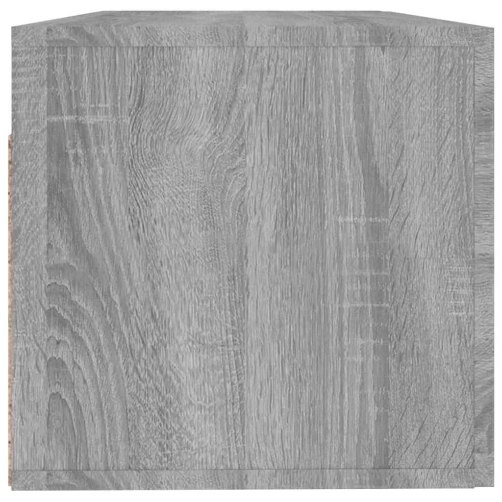 Wandkast 100x36,5x35 cm bewerkt hout grijs sonoma eikenkleurig