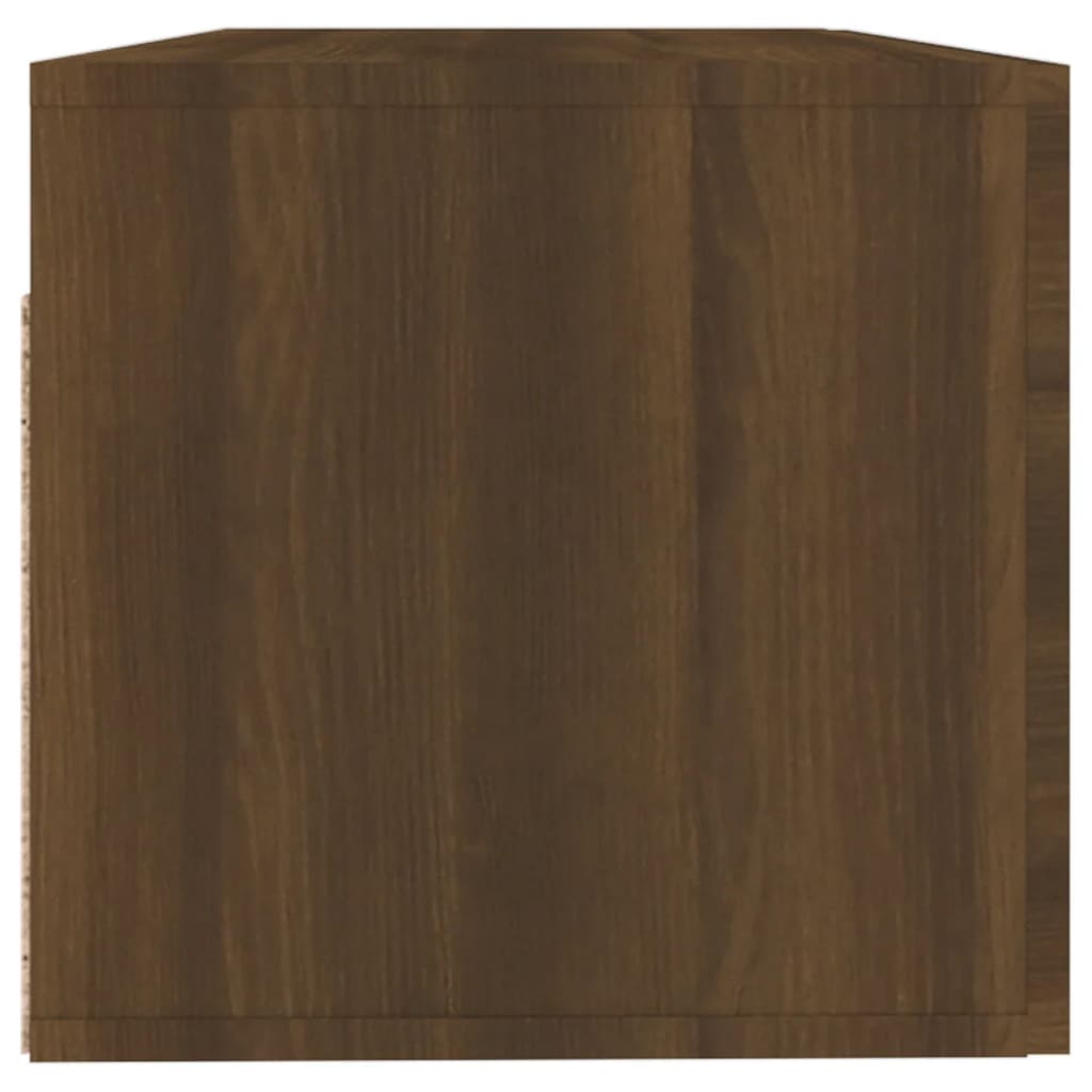 Wandkast 100x36,5x35 cm bewerkt hout bruin eikenkleur