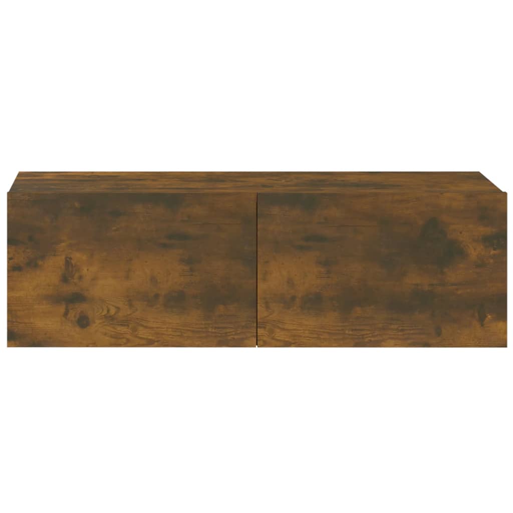 Tv-wandmeubels 2 st 100x30x30 cm bewerkt hout gerookt eiken