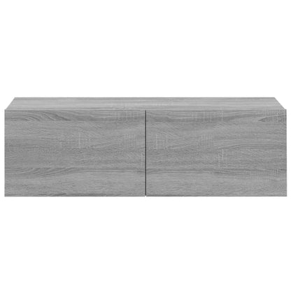 Tv-wandmeubels 2 st 100x30x30 cm hout grijs sonoma eikenkleurig