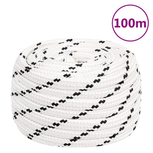 Werktouw 16 mm 100 m polyester wit