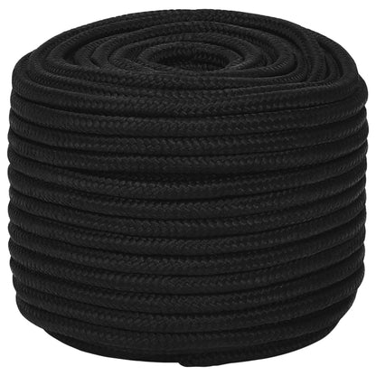 Werktouw 12 mm 100 m polyester zwart